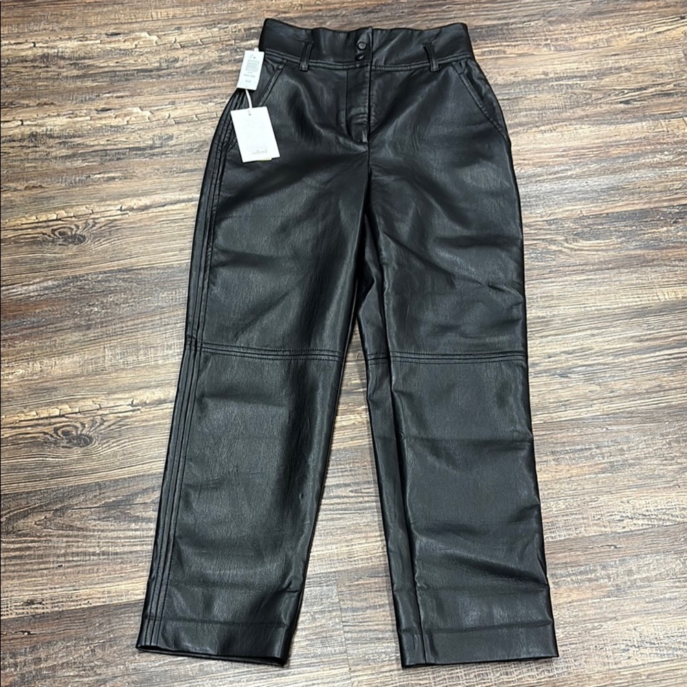 NWT Wilfred High Tied Faux Leather Pants